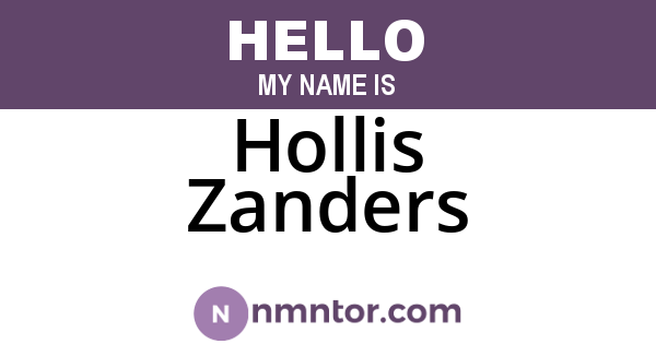 Hollis Zanders
