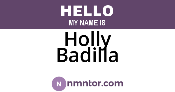 Holly Badilla