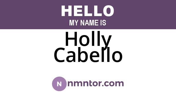 Holly Cabello