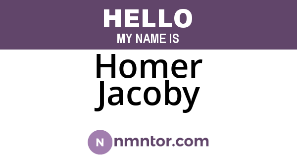 Homer Jacoby