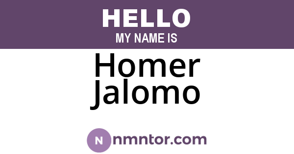 Homer Jalomo