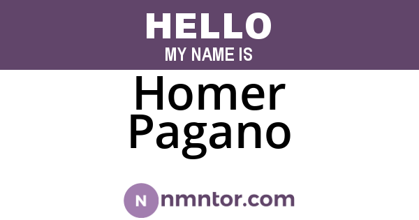 Homer Pagano