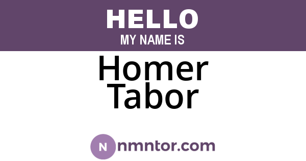 Homer Tabor