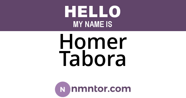 Homer Tabora