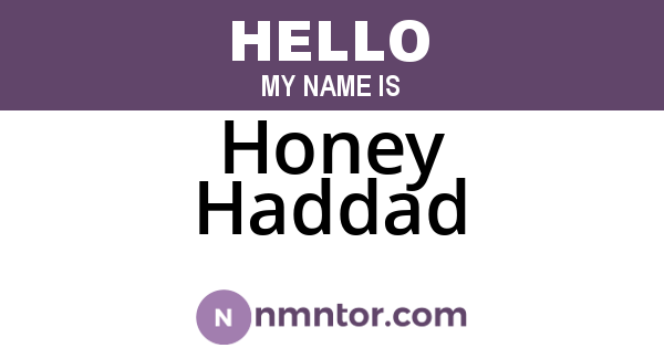 Honey Haddad