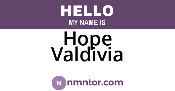 Hope Valdivia