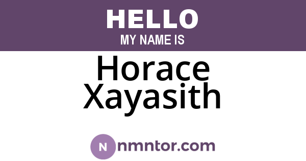 Horace Xayasith