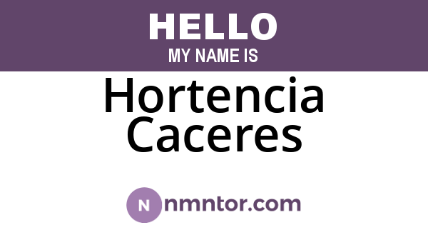 Hortencia Caceres