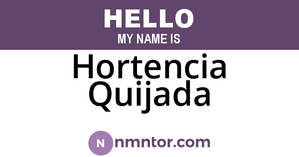 Hortencia Quijada