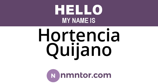 Hortencia Quijano