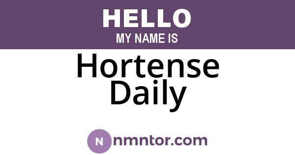 Hortense Daily