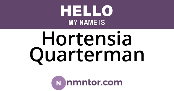 Hortensia Quarterman