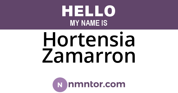 Hortensia Zamarron