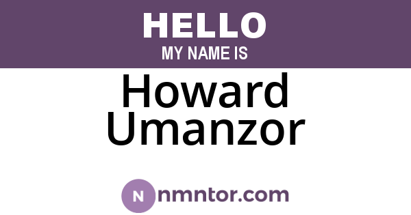 Howard Umanzor