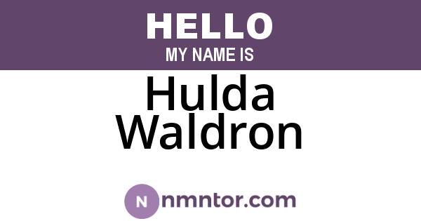Hulda Waldron
