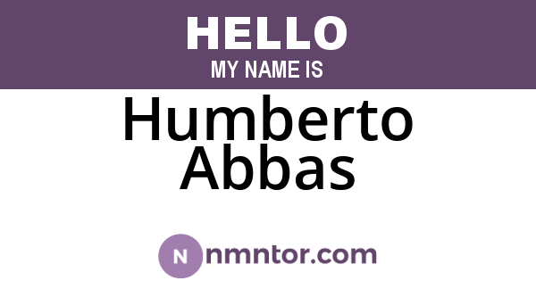 Humberto Abbas