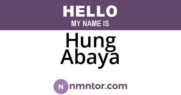 Hung Abaya