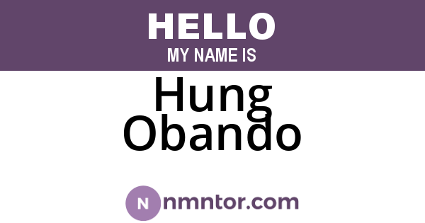 Hung Obando