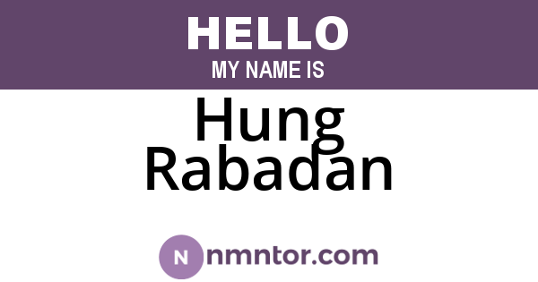 Hung Rabadan