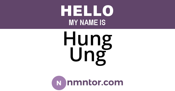 Hung Ung
