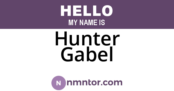 Hunter Gabel