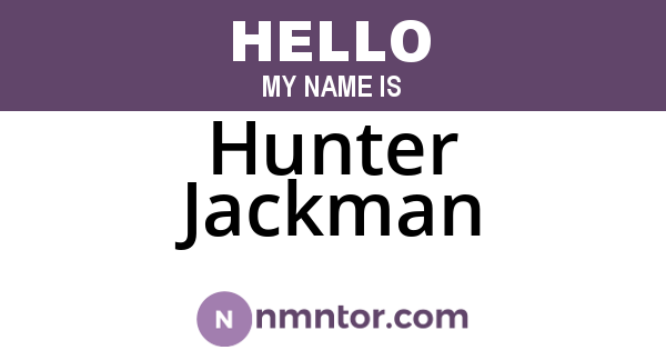 Hunter Jackman