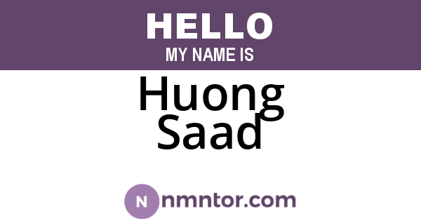 Huong Saad