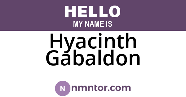 Hyacinth Gabaldon