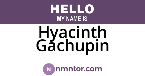 Hyacinth Gachupin