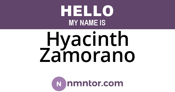 Hyacinth Zamorano
