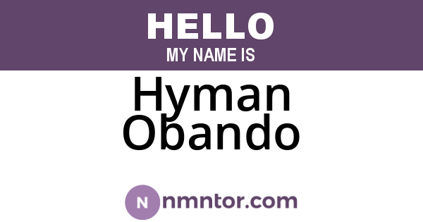 Hyman Obando