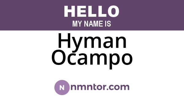 Hyman Ocampo