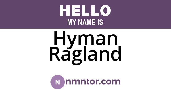 Hyman Ragland