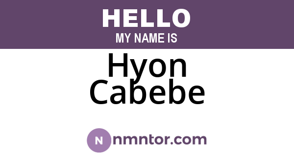 Hyon Cabebe