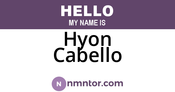 Hyon Cabello