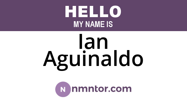 Ian Aguinaldo