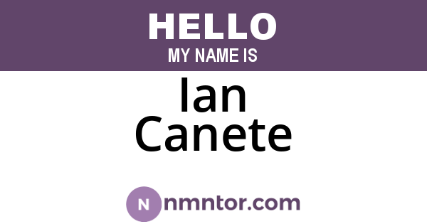 Ian Canete