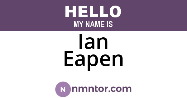 Ian Eapen
