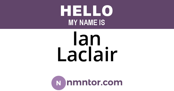 Ian Laclair