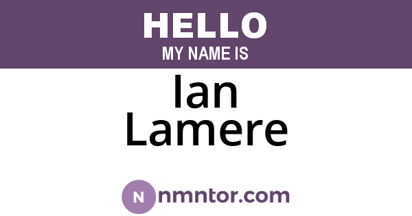 Ian Lamere