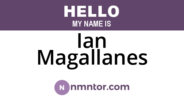 Ian Magallanes