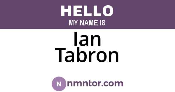 Ian Tabron