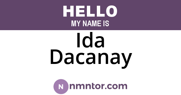 Ida Dacanay