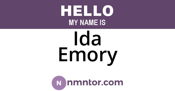 Ida Emory