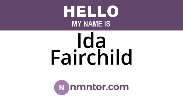 Ida Fairchild