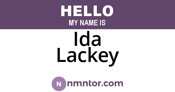Ida Lackey
