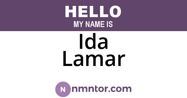 Ida Lamar