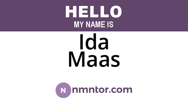 Ida Maas