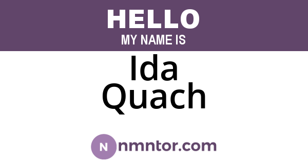 Ida Quach