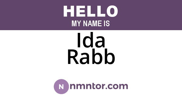 Ida Rabb